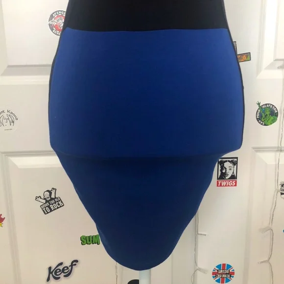 Motel Rocks color block strapless fitted mini party dress. NWOT!  Sz S - Picture 3 of 8